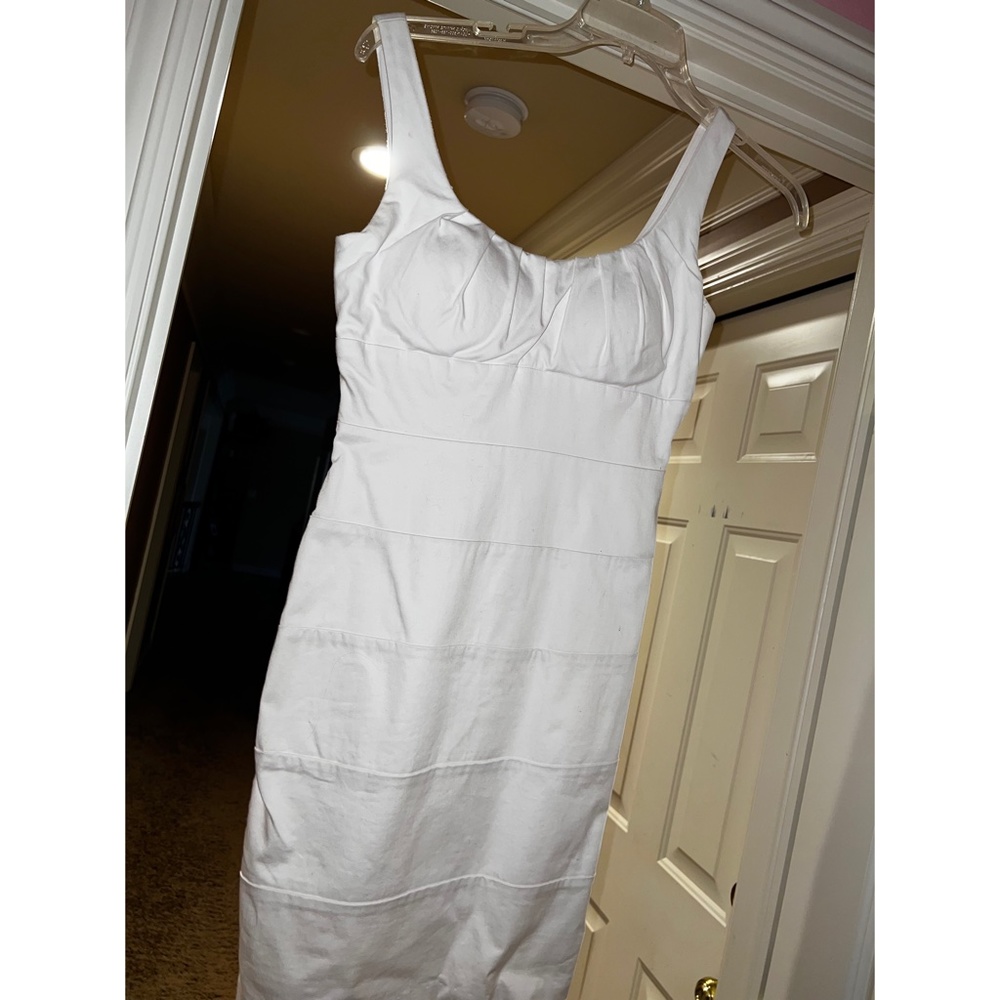 White Strapless Pencil Dress